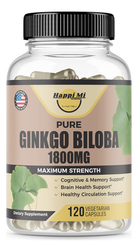 Ginkgo Biloba 1800 Mg, Ginkgo Biloba Orgnico, Suplementos De