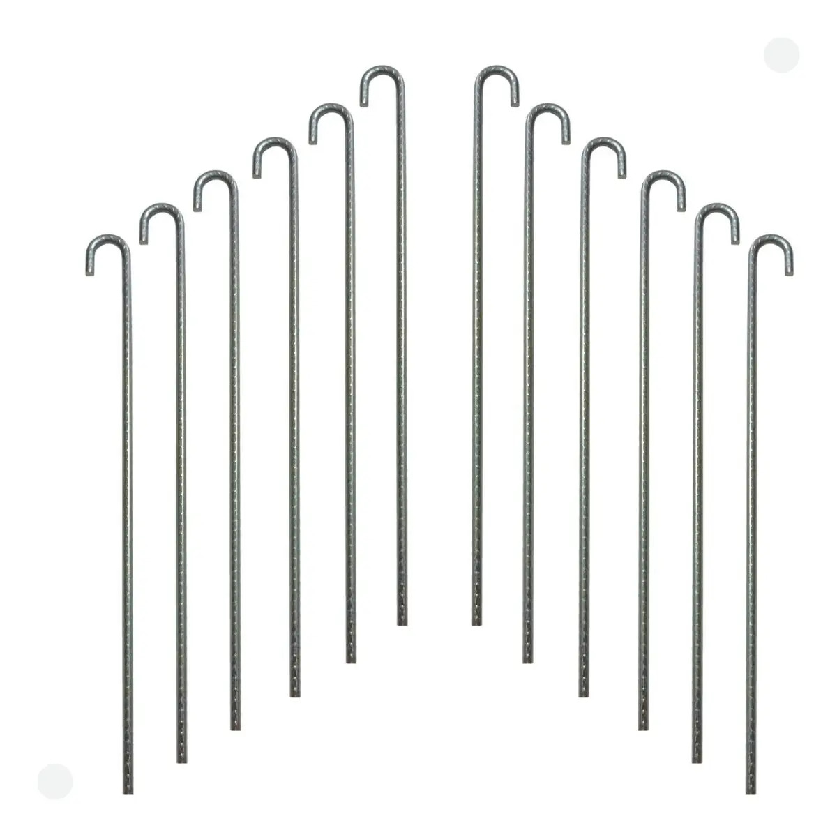 Estacas Aço CA-50 P/ Barraca 25cm 4,2mm C/ 12 Unidades
