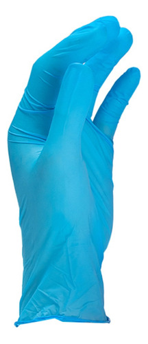 Guantes descartables antideslizantes Protex Examen protexión color azul talle L de nitrilo x 100 unidades