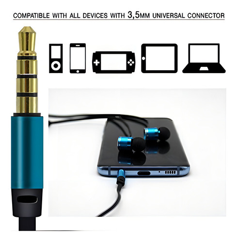 Ubsound Fighter Pro - Fones de ouvido intra-auriculares de alumínio Hd Prem
