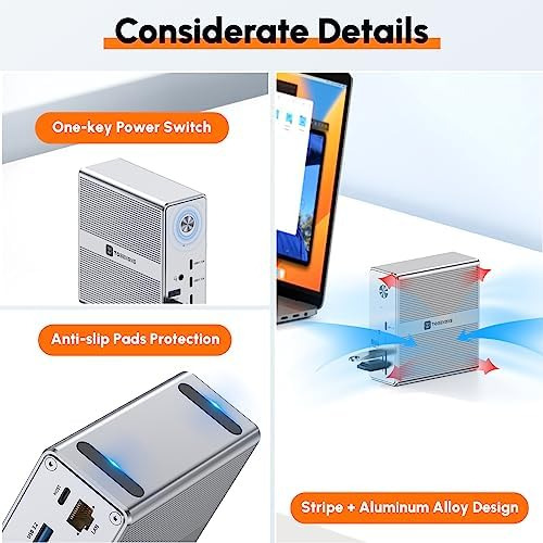 Tobenone Displaylink Docking Station Monitor Triple Con Adap