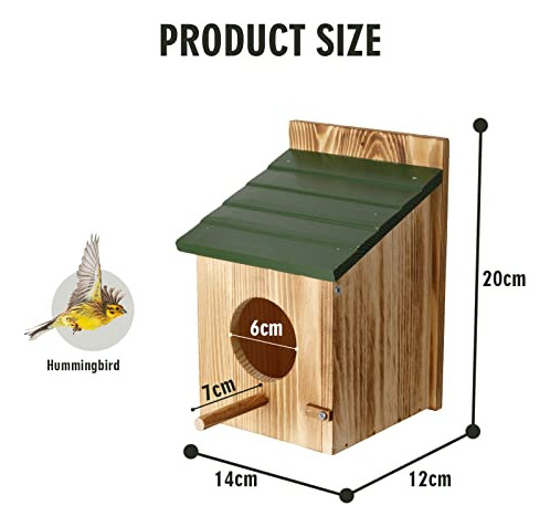 Casitas De Madera Para Pájaros Al Aire Libre 3 Piezas