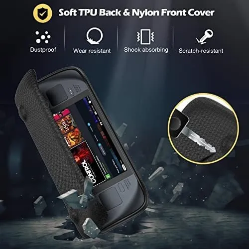 Procase Flip Case Para Steam Deck Con Tapa Frontal, Funda Pr