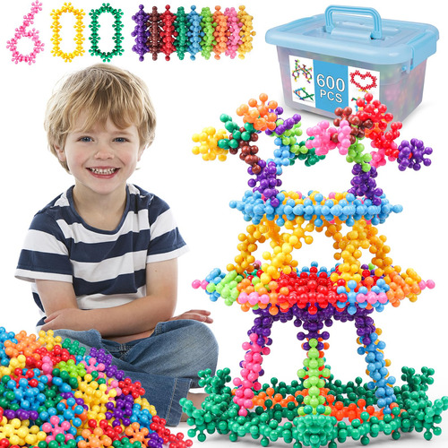 Neoact 600 Pcs Building Blocks Connect Toys, Entrelazando Lo