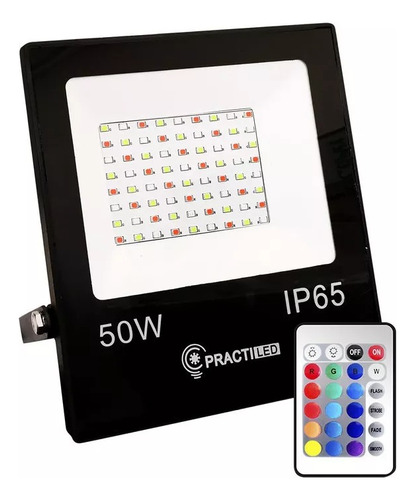 Reflector Led 50w Rgb, 16 Colores Exterior 