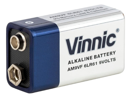 Bateria Vinnic 9v Alcalina 9 Volts Comun Juguetes Testers Ax