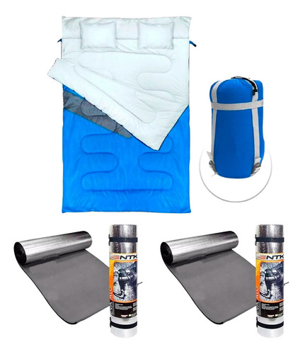 Saco De Dormir Kuple Casal Nautika +2 Isolantes Térmicos Eva