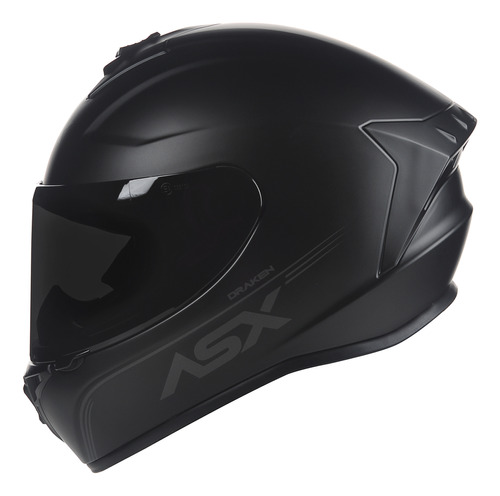 Capacete Asx Draken Solid Preto Fosco