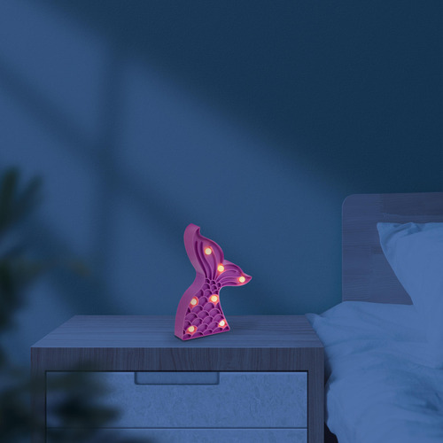 Lámpara Trasera Con Diseño De Sirena, Decoración Para Fiesta