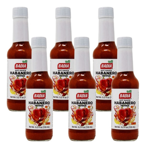 Pack X 6 Salsa Habanero 155ml Sin Gluten Vegano Kosher Badia