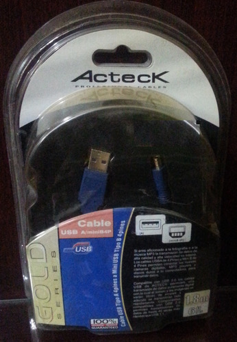 Cable Usb A - Minib4p 1.8m Acteck