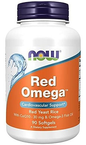 Omega Rojo Coq10 30mg Y Aceite De Pescado Omega-3 Now 90 Cap