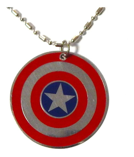 Capitan America Dije Collar Escudo Steve Rogers