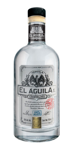 Tequila Cristalino Añejo 750 Ml 100% Agave El Aguila