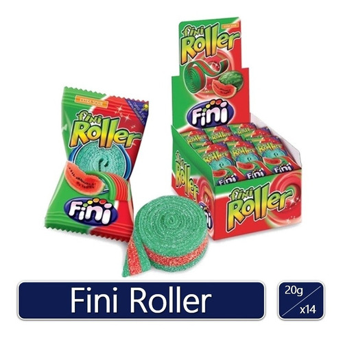 Gomas Cintas Dulces Fini Roller Sandía X 14 Uds