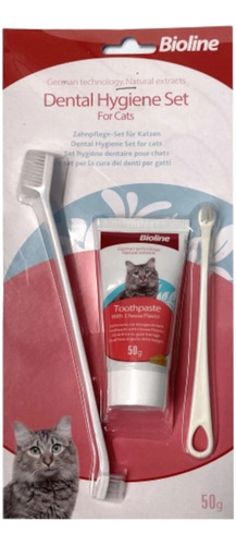 Kit De Higiene Dental Para Gatos Sabor Cheese