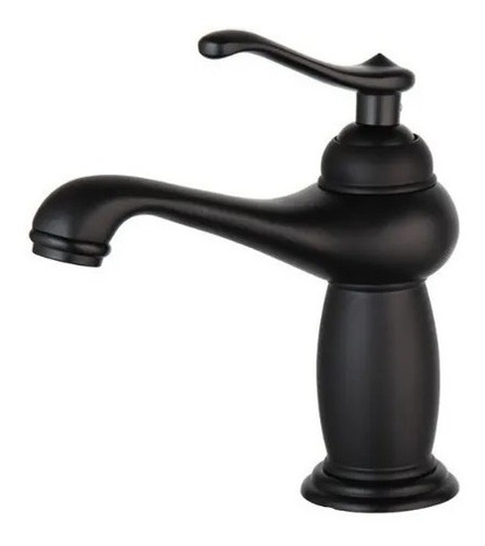 Grifo Monomando Mezclador P/lavabo Diseño Curvo Negro Satin 