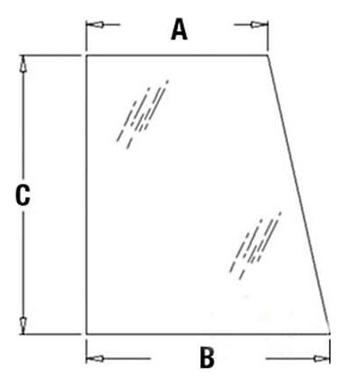 394700a1 Fits Case Ih Upper Door Glass (rh) For Models 5 Cca