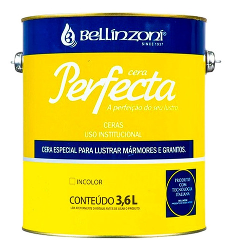 Cera Preta Bellinzoni Perfecta Italiana 3,6l Mármore Granito