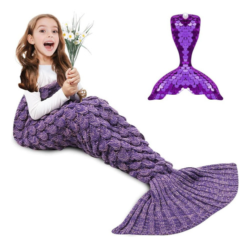 Manta De Cola De Sirena, Manta De Sirena Niños Crochet...