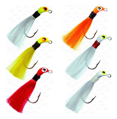 Kit De Isca Jig Lori Fishing Tamanho G 6,8cm 16g - 6 Unidade