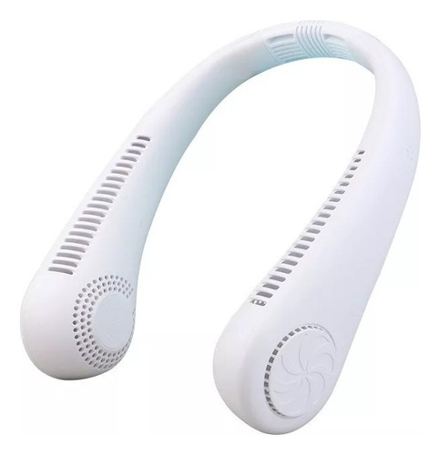 Ventilador De Cuello Usb Recargable Ergonomico Color Blanco
