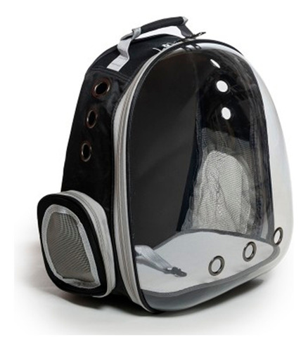 Bolso Transportador Mascotas Gato Perro Visor Rigido Mochila Rosa