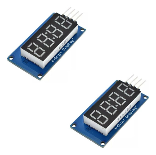 2 Piezas Modulo 4 Digitos 7 Segmentos Tm1637