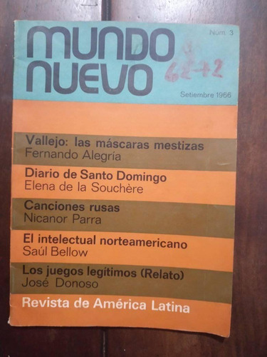 Revista Mundo Nuevo Nº 3 (1966) Nicanor Parra Y Otros   /a