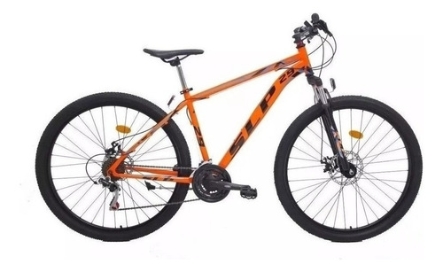Mountain bike SLP 5 Pro R29 18" 21v frenos de disco mecánico cambios SLP color naranja con pie de apoyo  