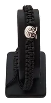Comprar Pulsera Tejida Con Hilo Macramé Modelo Búho En Acero Natural