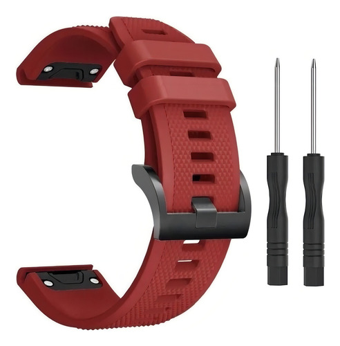 Kit Pulseira Para Garmin Fenix 5 6 935 945 Com Chaves E Anel Cor Vermelho vinho Largura da pulseira 22 "