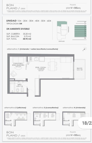 Imagen 18 de 23 de Departamentos De Un Ambiente A La Calle - Edificio En Pozo - Palermo - Capital Federal
