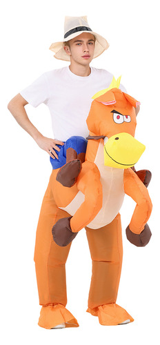 Nuevo Disfraz Inflable Divertido De Equitación Para Caballo, Unisex, Adulto