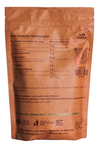 Mix Salado Nueces Con Sal Loka Healthy Snacks
