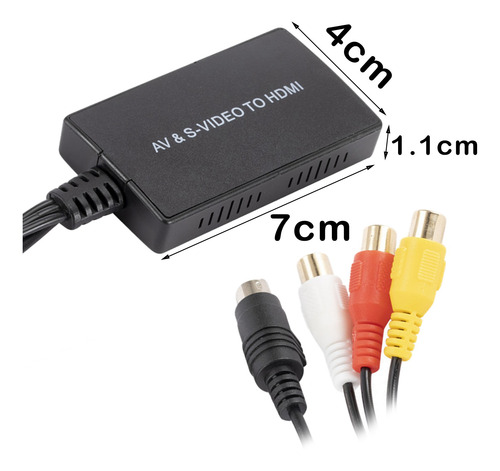 Convertidor De S-video A Hdmi, Adaptador Para Ps2 Para Ps3,