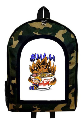 Mochila Camuflada Naruto Estilo Manga Modelo 31