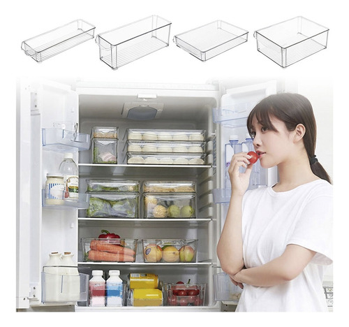 Organizador Para Refrigerador Plástico Transparente 30 Cm