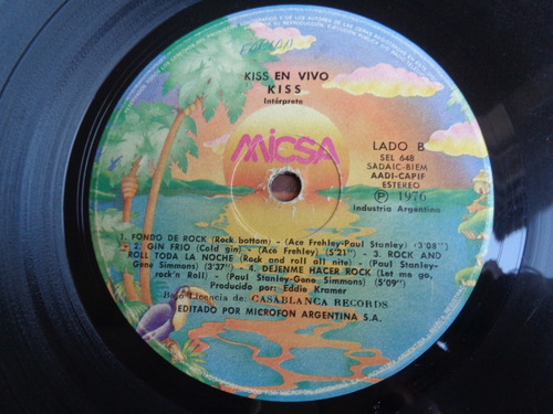 Kiss En Vivo Parte 2 Disco Lp Vinilo Unico Edic. Argentina (Usado)