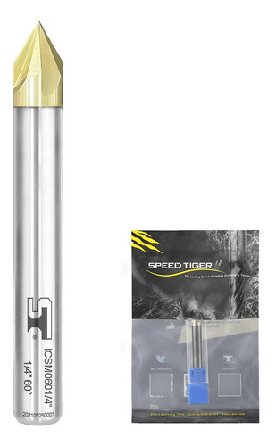 Fresa De Corte Cnc, Ranura V, 60 Grados, Icsm1/2 Pulgad...