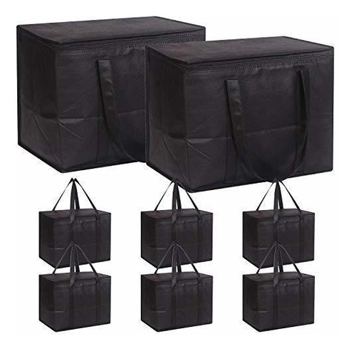 Bolsas Grandes Reutilizables Con Cierre Plegables 8 Piezas