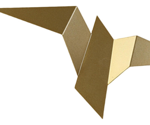 Luz Cálida Led Flying Bird Lámpara De Pared Aplique De Oro