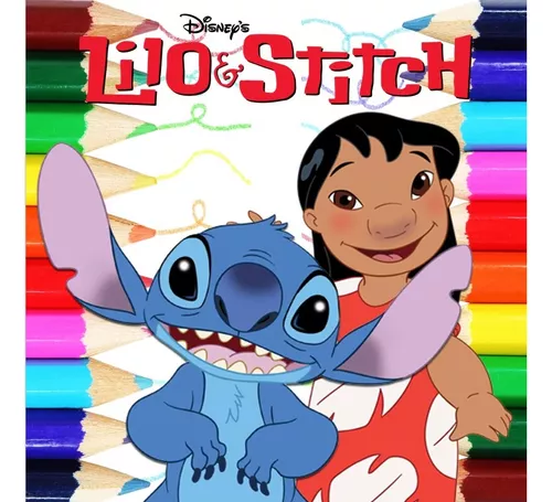 Kit 100 Desenhos Para Pintar E Colorir Lilo E Stitch - Folha A4 Inteira! 4  Por Folha! - #0123