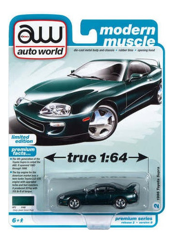 Mini Auto Auto World 1996 Toyota Supra (profundo Joya Verde