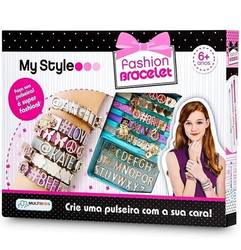 My Style Kit Pulseiras Com Letras Multikids Br097