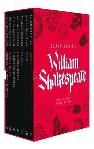 Box - Clássicos De William Shakespeare - Com 7 Marcadores D