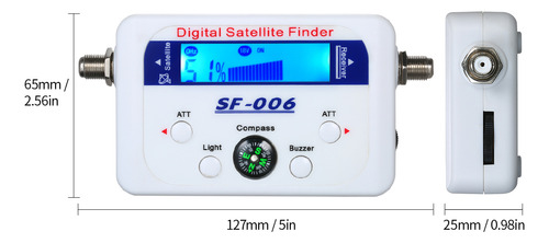 Mini Localizador Digital De Sinal De Satélite Com Lcd E Búss