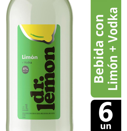 Dr Lemon Con Limon Xl Botella X 1 Lt X6