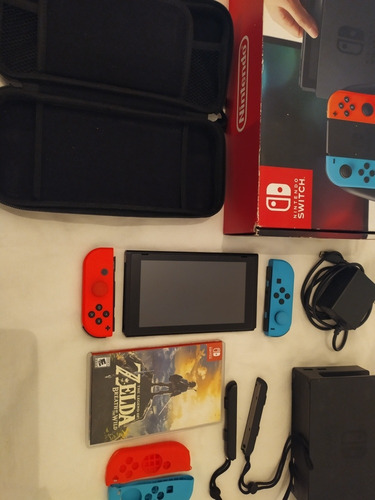 Nintendo Switch Neon 32 Gb+estuche+zelda Botw + Acc Original