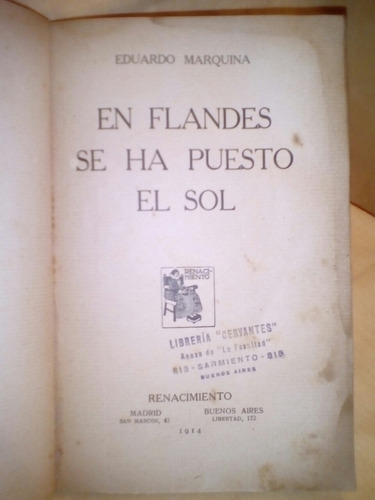 En Flandes Se Ha Puesto El Sol De Eduardo Marquina (1914)